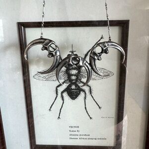 Bloodmilk owl talon moon phase necklace